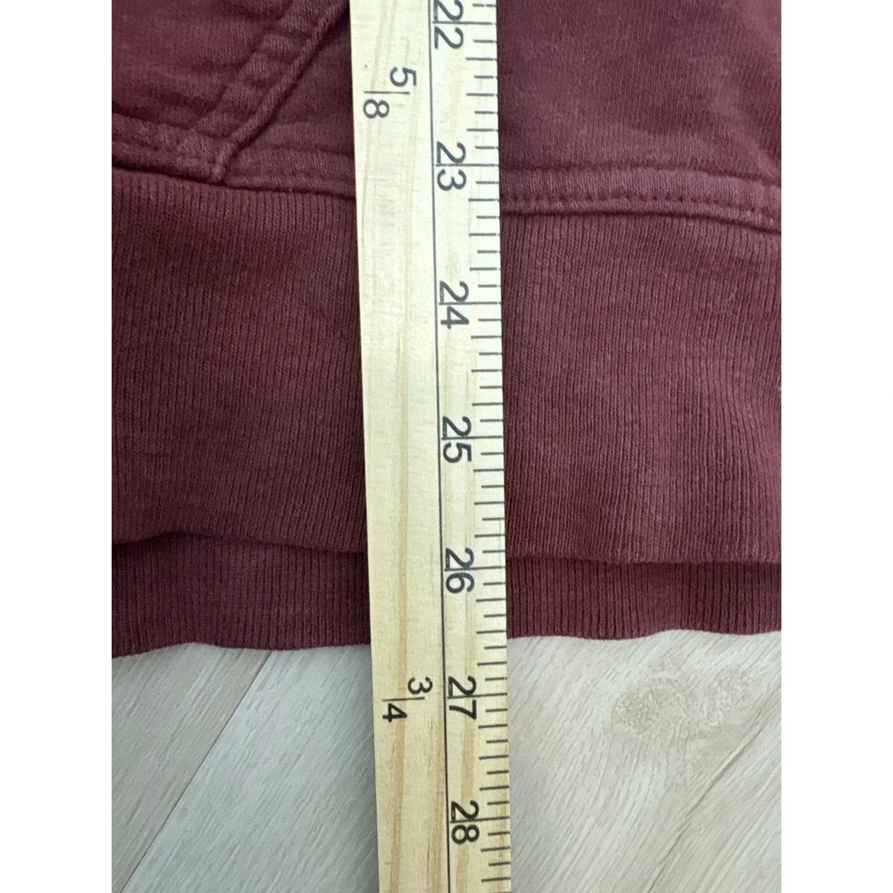 The North Face Hoodie Mens Large Maroon Pullover Fleece Logo Sweatshirt Gorpcore